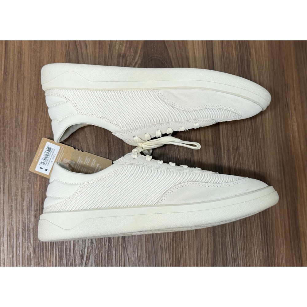 OluKai Punini Men's White Sand (Beige) Suede Mesh Sneakers Low Top Shoes Sz 8 - Picture 3 of 10